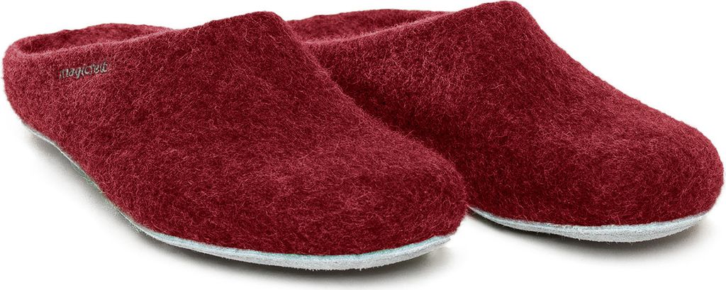 Magicfelt Filz Pantoffeln Aus feinster, handgelesener Schurwolle, Mit Ledersohle, Natürliche Materialien