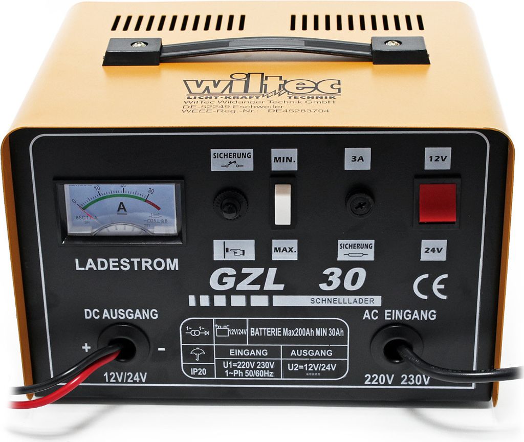 Wiltec Batterieladegerät 12V 24V 16A Batterie, Ladegerät Produktbild 4