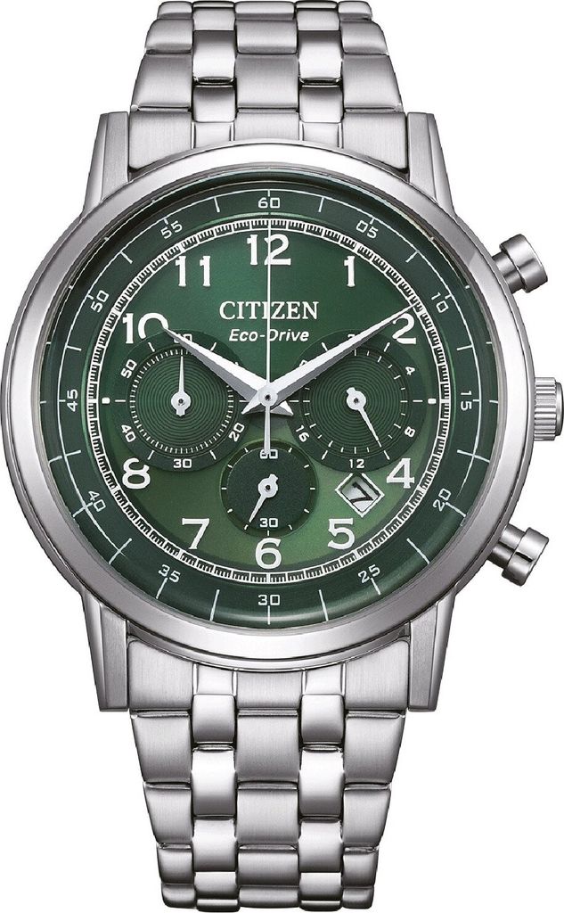 Citizen CA4630-53X Eco-Drive Chronograph Herrenuhr Stahl/Grün