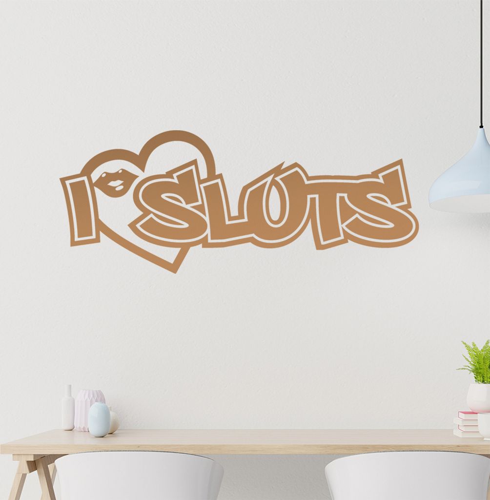 i love sluts Wandtattoo in 6 Größen - Wandaufkleber Wall Sticker - Dekoration, Küche, Wohnzimmer, Schlafzimmer, Badezimmer