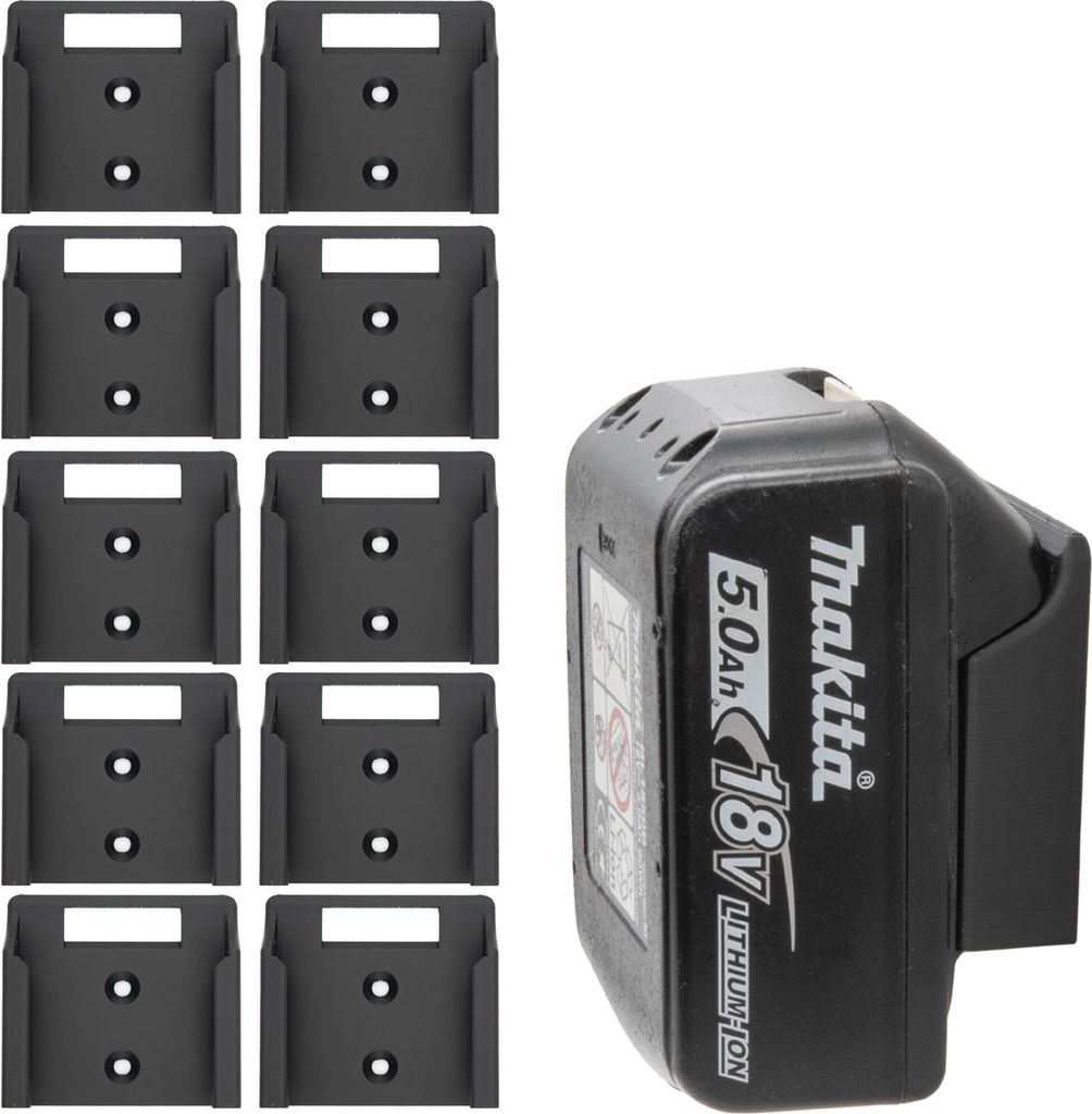 10x Akkuhalter für Makita Akku Wandhalter Akkuwandhalter Produktbild 