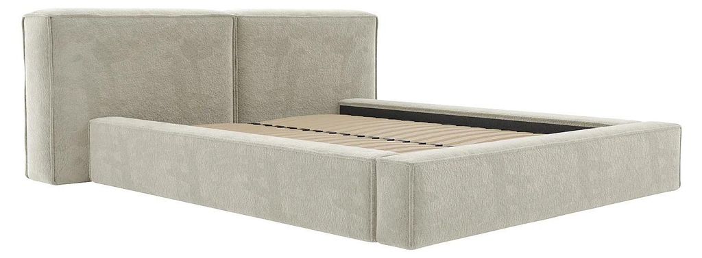 Bett mit Box 140 x 190 cm - Bukla - Beige - TIMANO by Pascal Morabito