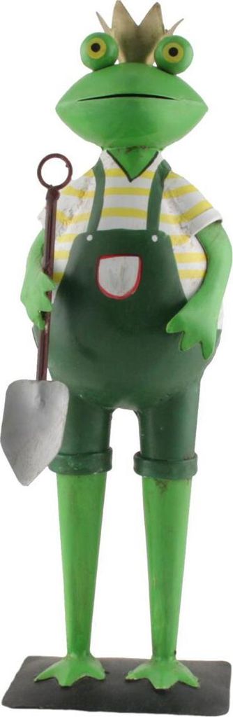 Exner Metall Frosch KANU mit Schaufel und grüner Hose | EX-223779 | 4045406209059