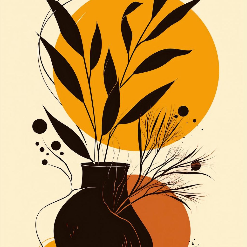 Poster 20x20cm Goldene Kette Felder