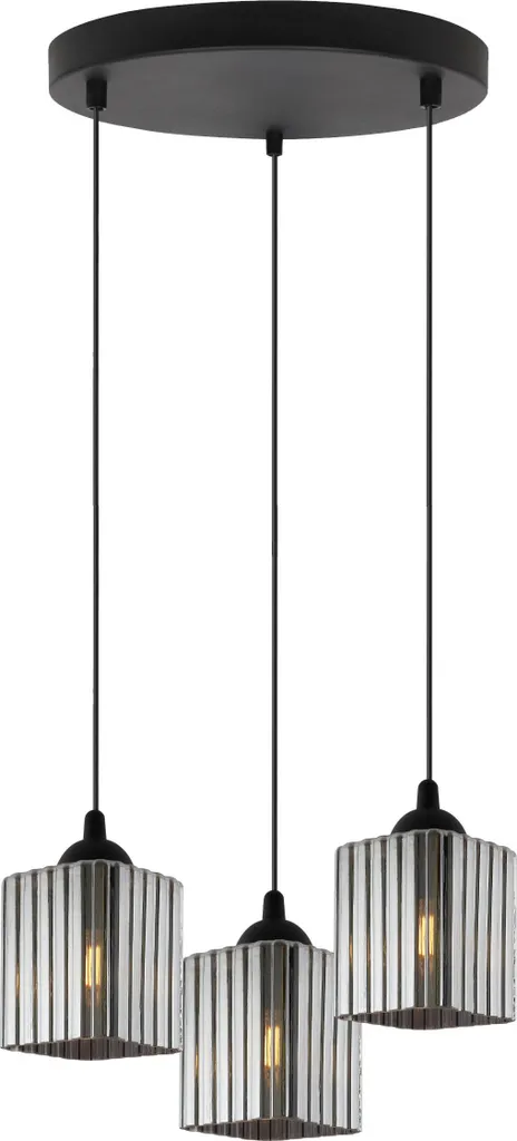 Suspension triple pour table à manger : modèle chic Riffle E27