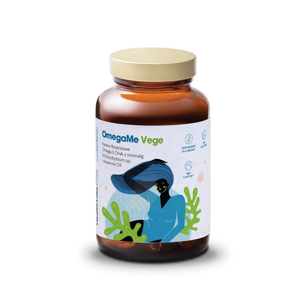 OmegaMe Vegane Omega-3-Fettsäuren DHA aus Meeresalgen mit Produktbild 