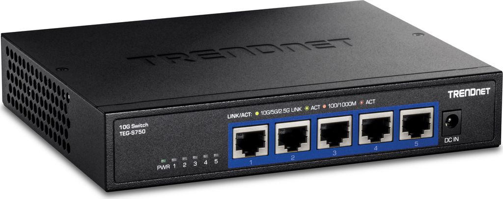 TRENDnet TEG-S750 5-Port 10G Switch, schwarz
