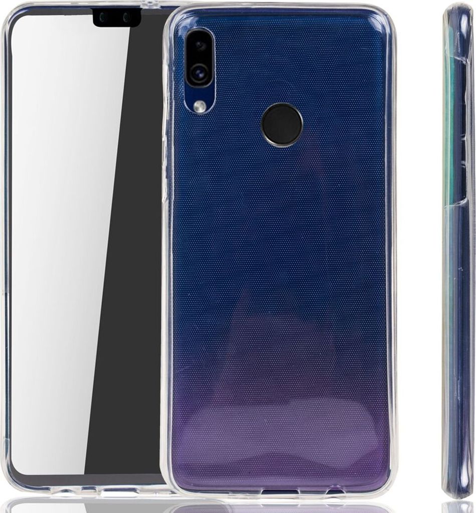 Huawei Y9 2019 Hülle Case 360 Handy Schutz Tasche Cover Full TPU Etui Transparent