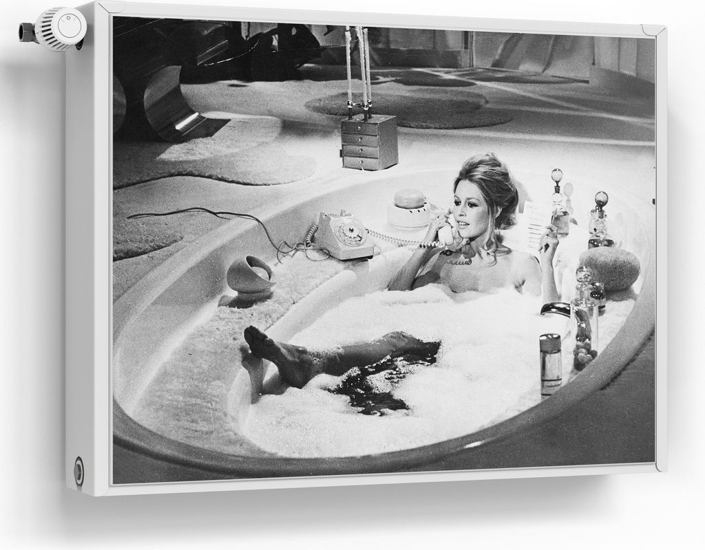 DEQORI Magnetmatte Heizung beschreibbar 80x60 cm 'Bad der Eleganz' Magnetfolie