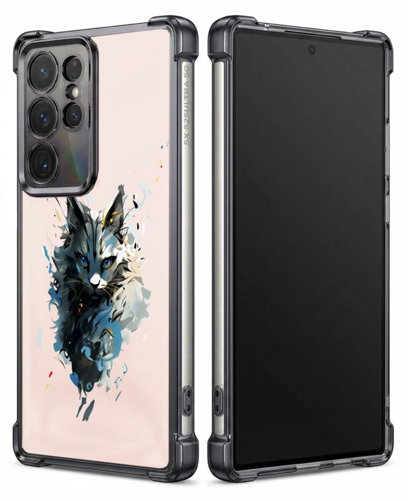 Personalisierte Hülle mit Bild für Samsung Galaxy S22 Elektroplattiert TPU Stoßdämpfer Handyhülle mit Wolf-Kunstdesign-Musterdruck