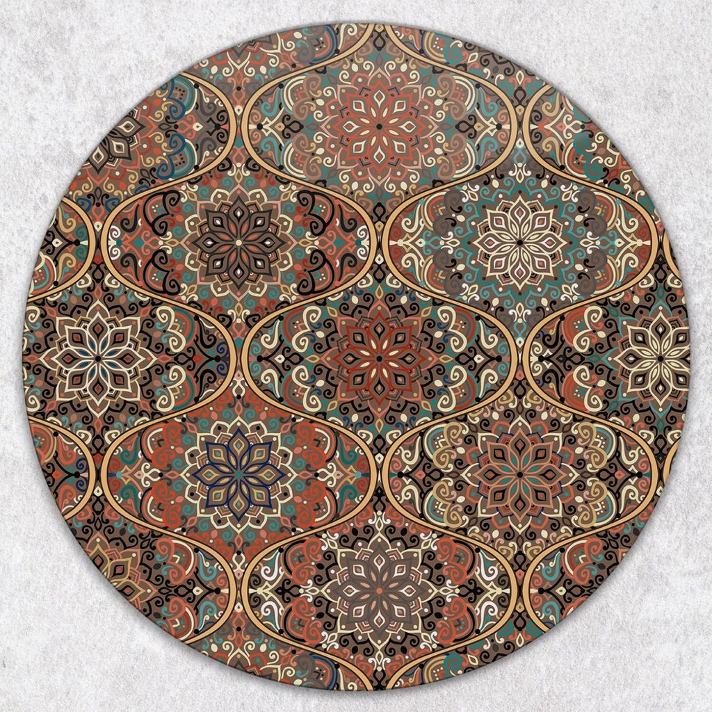 Glas-Herdabdeckplatten Glaskeramikkochfeld-Abdeckung Spritzschutz Glas Runden Schneidebrett fi40 cm - Mosaik