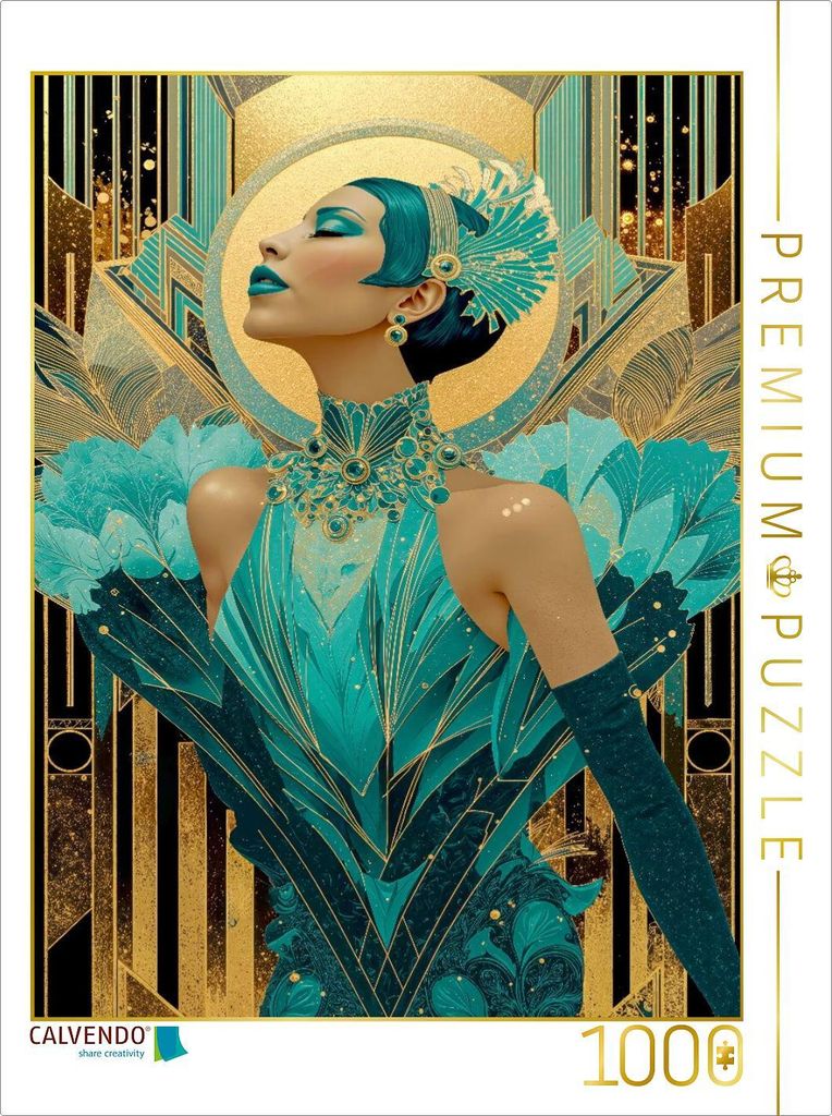 CALVENDO Puzzle Sie symbolisiert die Ära des Art Deco | 1000 Teile Lege-Größe 64x48cm Foto-Puzzle für glückliche Stunden