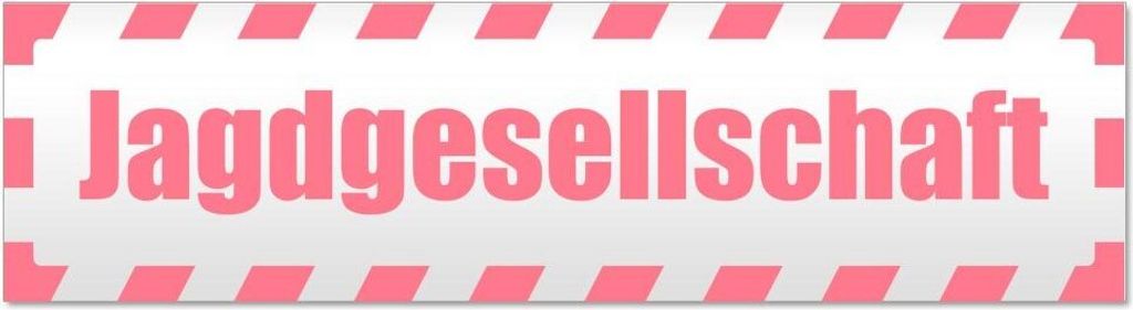 Kiwistar - Autoaufkleber - Hellrosa - 30 x 8 cm - Jagdgesellschaft gestreift - Hinweis Aufkleber Sticker für Auto, Kfz, Fahrrad, PKW, LKW