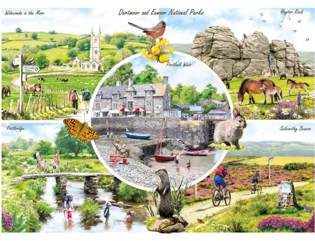 Puzzle 1000 pièces Dartmoor & Exmoor - Impression Haute Définition Fun - 2