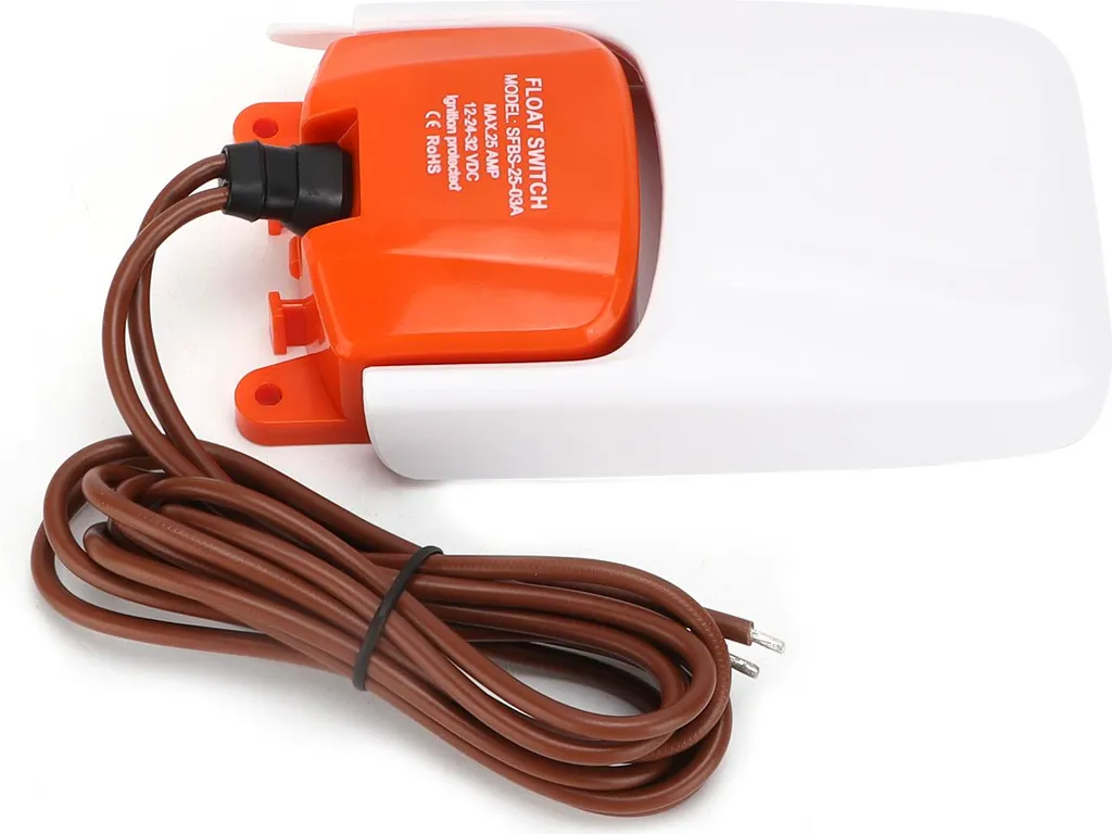 Interrupteur Flotteur Anti-UV et Anti-vieillissement 12V/24V 25A
