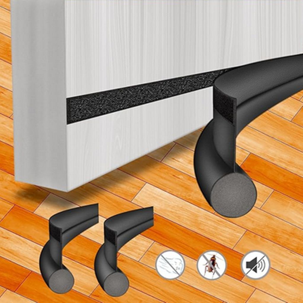 96CM Zugluftstopper 2er set Schwarz Türdichtung Produktbild 