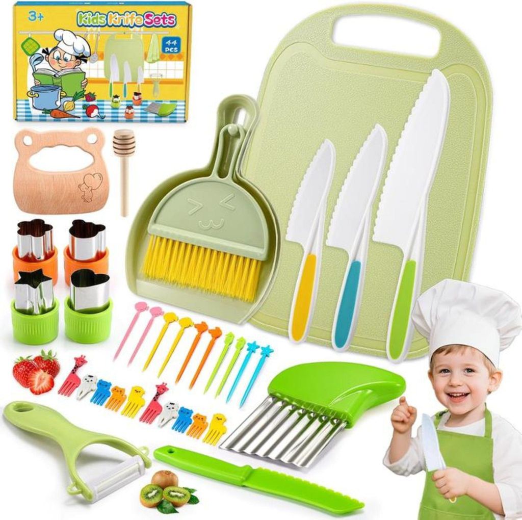 Kinderküchen Messer Set 44-teilig Montessori Lernset Produktbild 