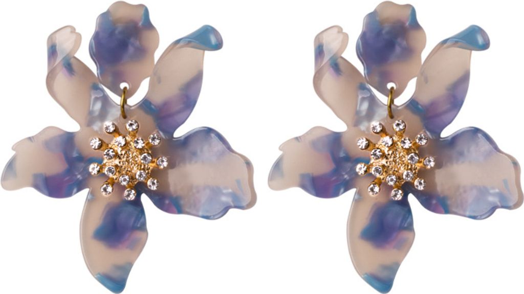 Elegante Damen Acryl-Blumen-Anhänger, Statement-Ohrstecker, Ohrringe, Schmuck, Geschenk-Bunt
