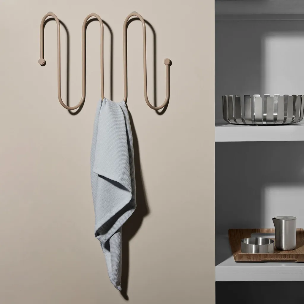 Patère Murale Design en Acier Gris Steel Gray Blomus CURL Moderne
