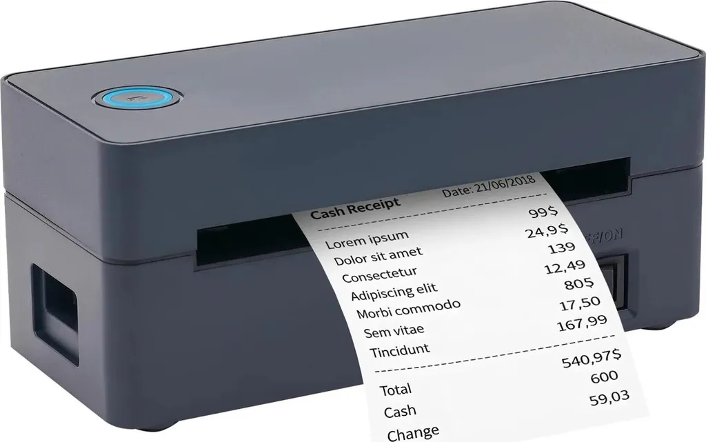 Stampante Etichette Termica Desktop USB Bluetooth 104mm - Nero Professionale
