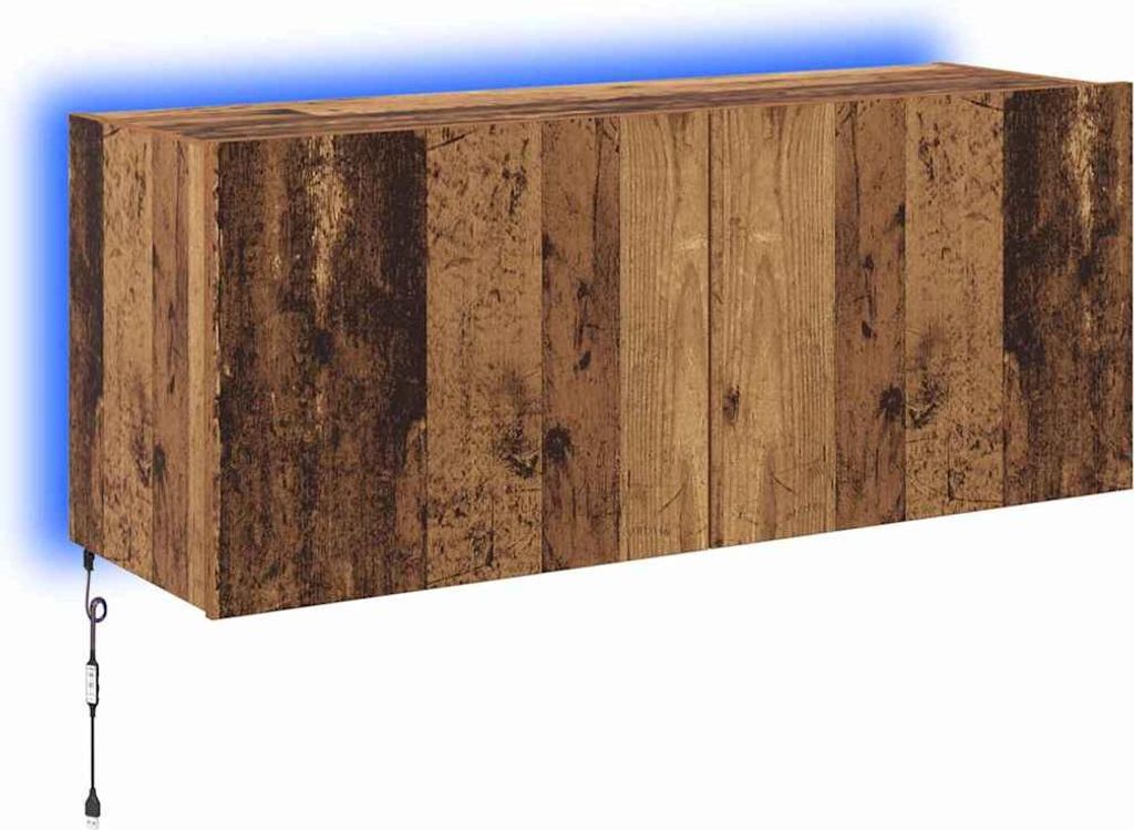 vidaXL TV-Wandschrank Altholz 100 x 35 x 41 cm Holzwerkstoff