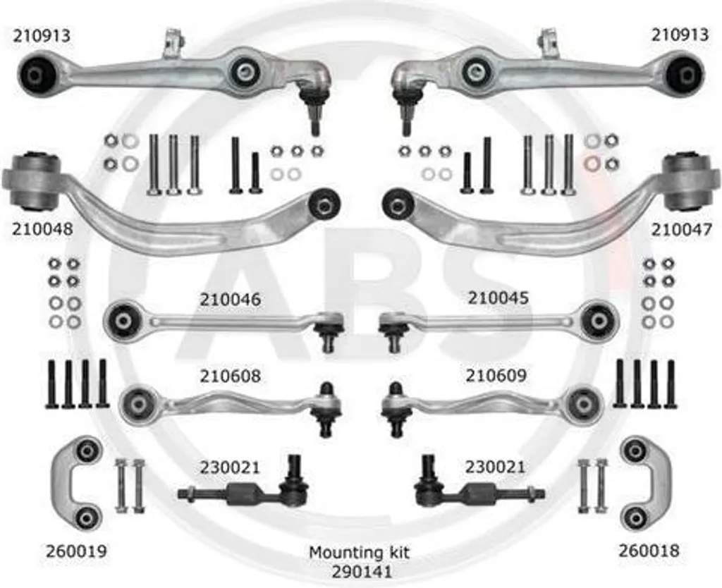 Kit de réparation bras de suspension A.B.S. 219902 OE 4B0 419 811 B