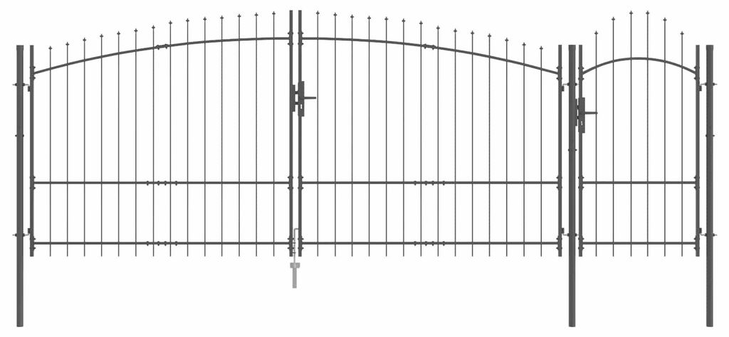 vidaXL Portail de jardin WOERDEN, 175 x 500 cm, acier, Image du produit 