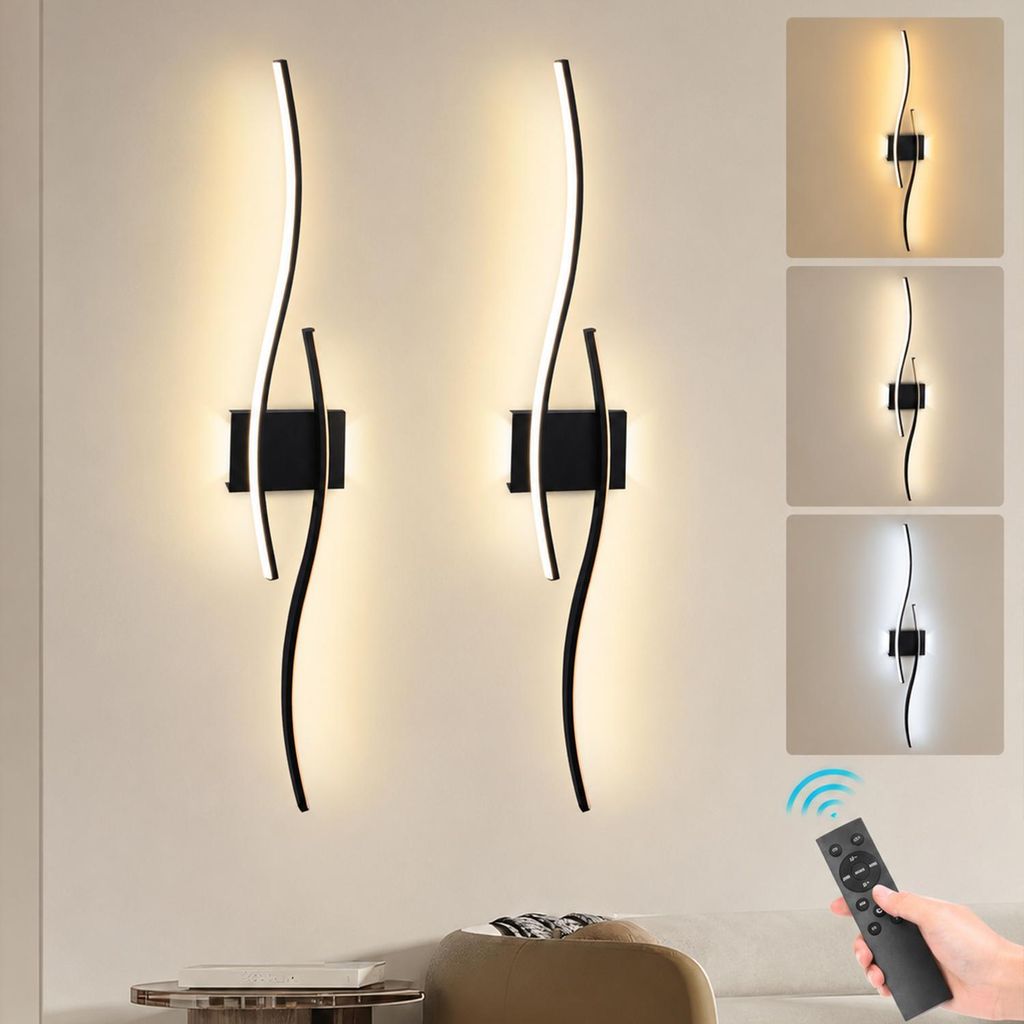 2 lampade da parete a LED, design moderno, per interni, Immagine del prodotto 