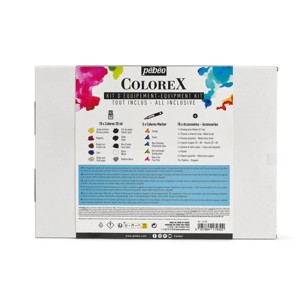Mallette Pebeo Colorex 33 pcs : Finis les Mélanges d'Encres Difficiles