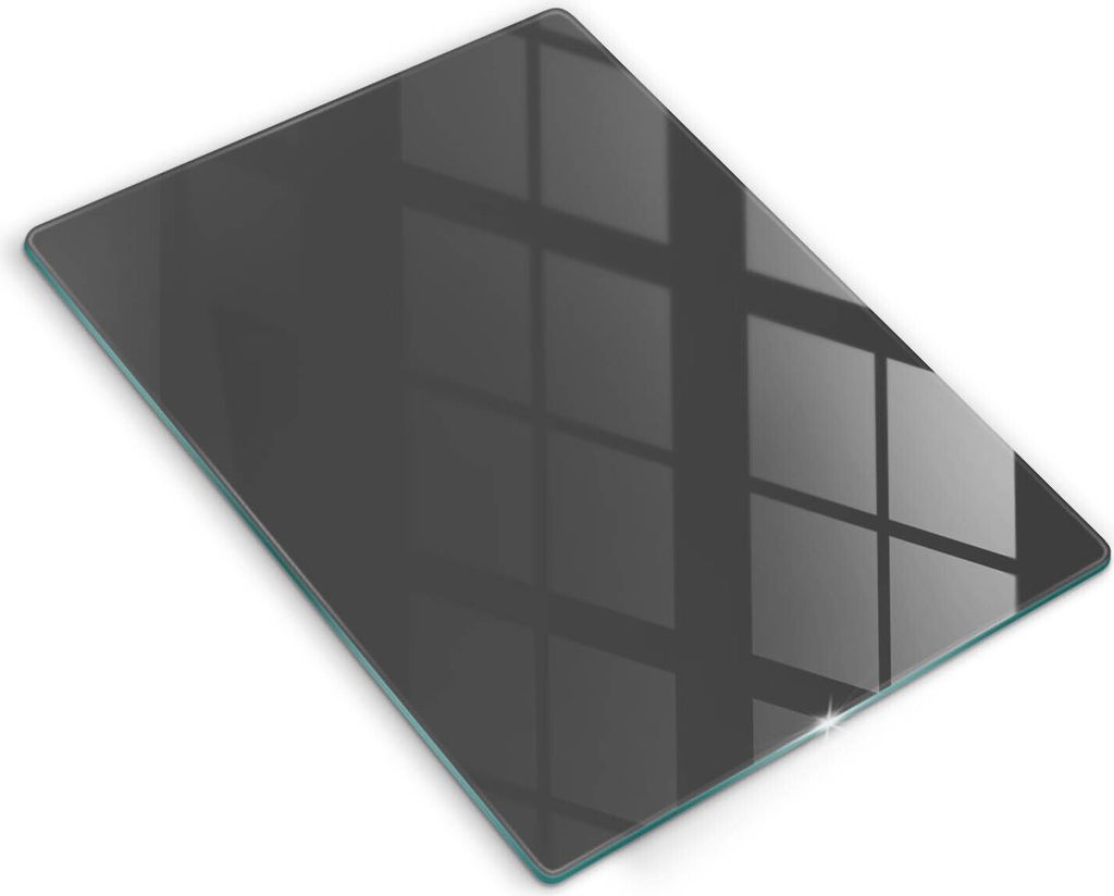 Glasschneideplatte - Herdabdeckplatte - 40x52 cm - Schneidebrett - Spritzschutz - Graue Farbe