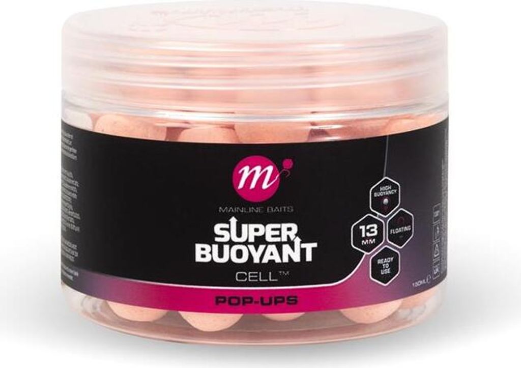 Mainline Cell Super Buoyant Pop-Ups 13mm Rosa Bälle