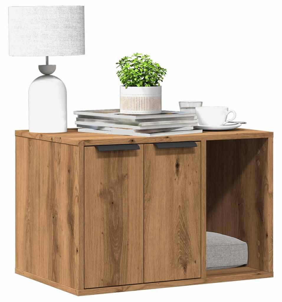 vidaXL Lettiera per gatti Artisan oak 60x40x40 cm Materiale Immagine del prodotto 