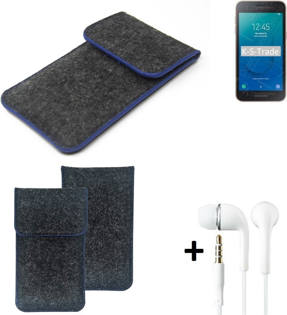 K-S-Trade Handy Schutz Hülle kompatibel mit Samsung Galaxy J2 Core 2020 Schutzhülle Handyhülle Filztasche Pouch Tasche Case Sleeve Filzhülle