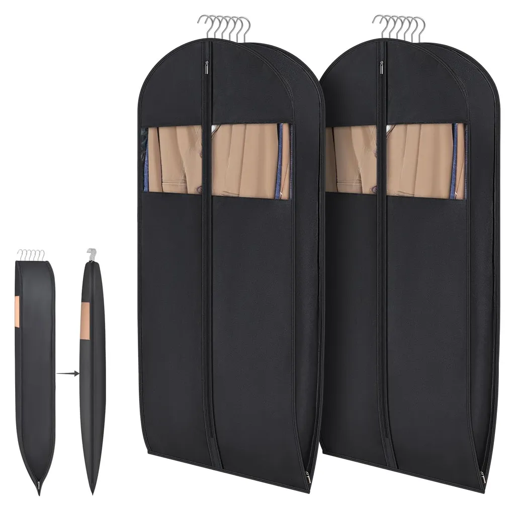 Rangement penderie suspendu auto-compressible pour gagner de l'espace