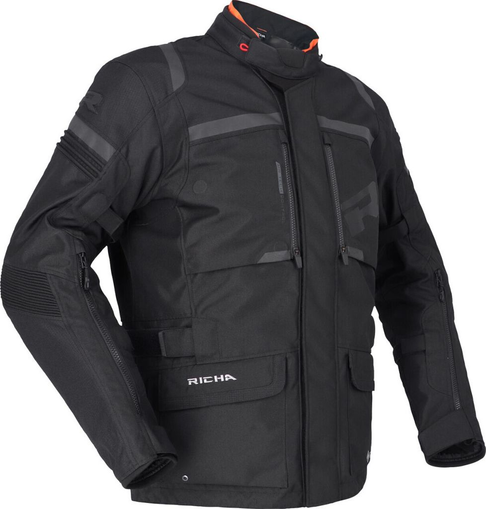 Richa Brutus Gore-Tex wasserdichte Motorrad Textiljacke, schwarz, 3XL