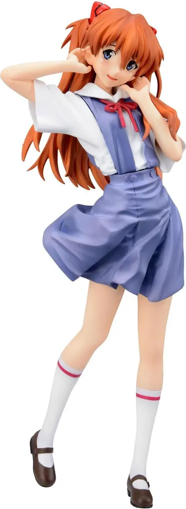 Statue PVC Asuka en uniforme Evangelion 21 cm haute finition