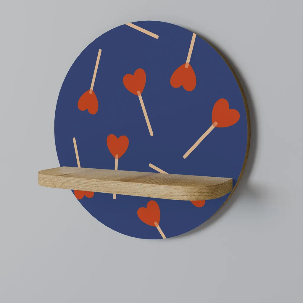 Étagère ronde suspendue design SWEET LOVE avec finitions artisanales