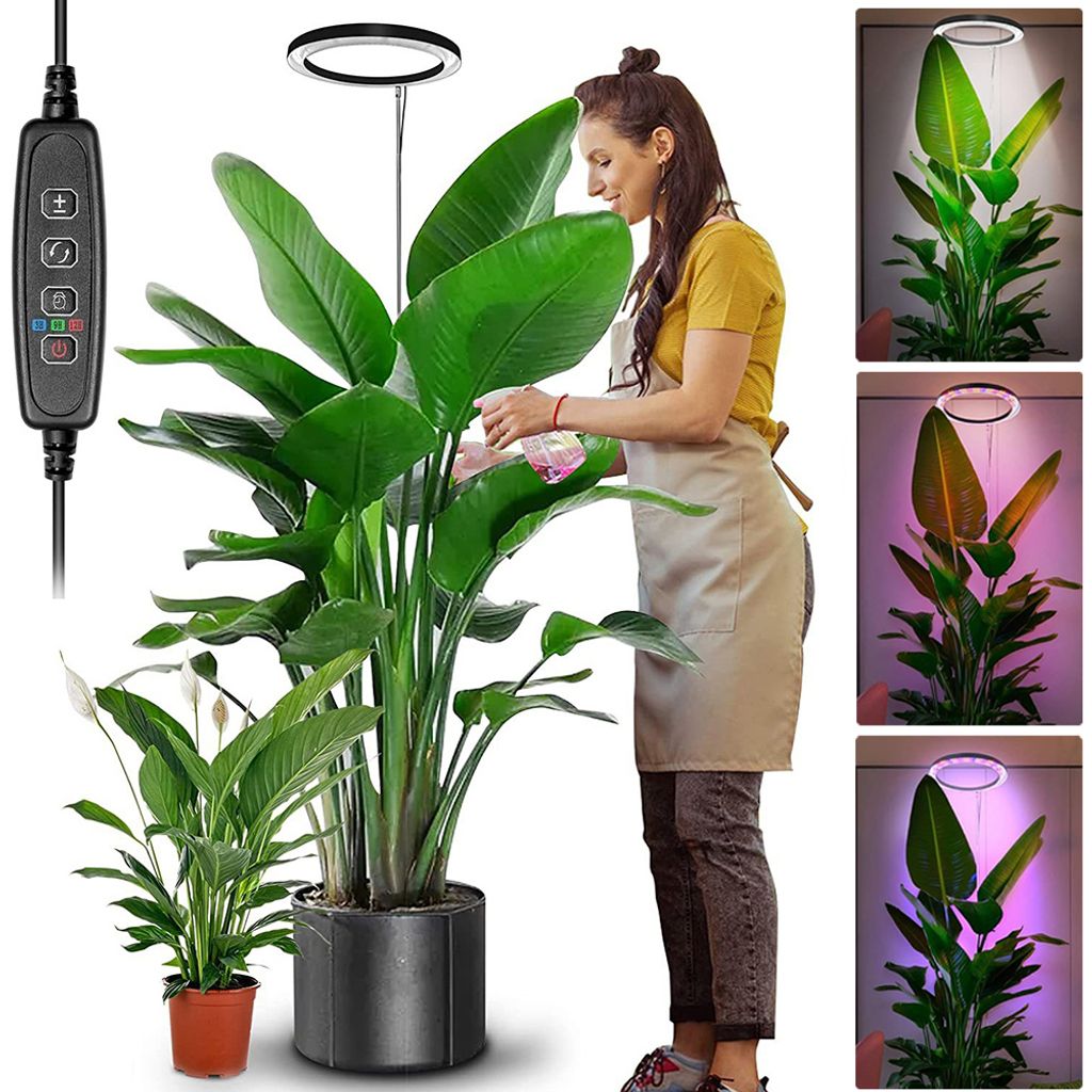 35-155cm Pflanzenlampe Led Vollspektrum, 160Leds Grow Light Pflanzenlicht, 1500lm Wachstumslampe Für Pflanzen Zimmerpflanzen(Weiß+Warmweiß+Blau+...