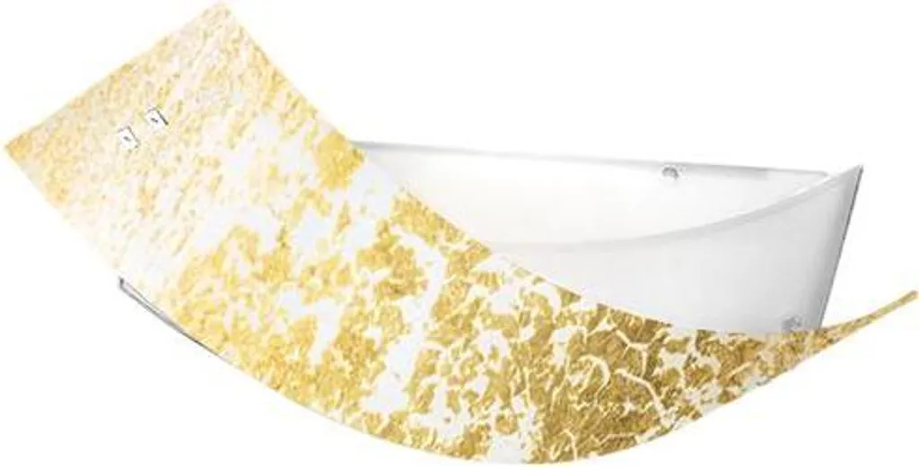 Plafonnier Camilla doré 3xE14 - Design moderne et verre argenté chic