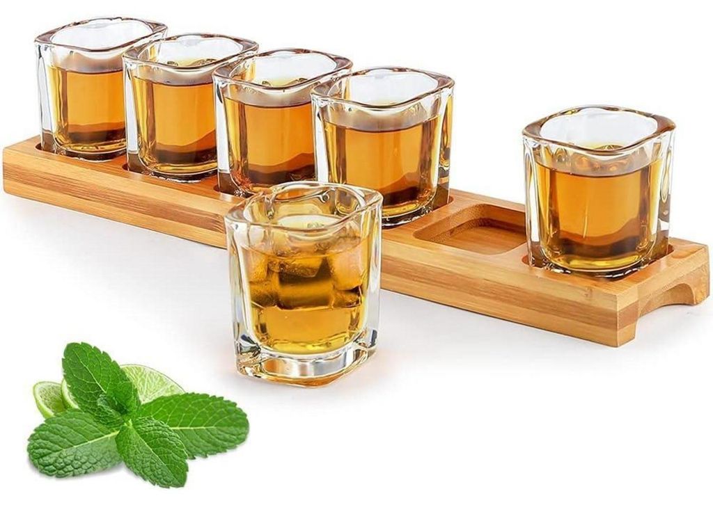 Schnapsgläser-Set mit Halter 6er Set 60ml transparent Produktbild 