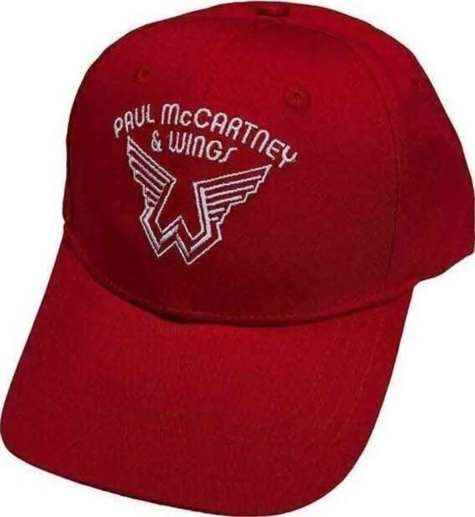 Casquette Paul McCartney Wings Logo Rouge et Noir Taille Unique réglable
