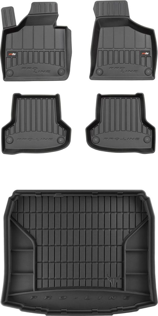 FROGUM Gummimatten Auto Fußmatten + Kofferraummatte für Audi A3 8P 2003-2013