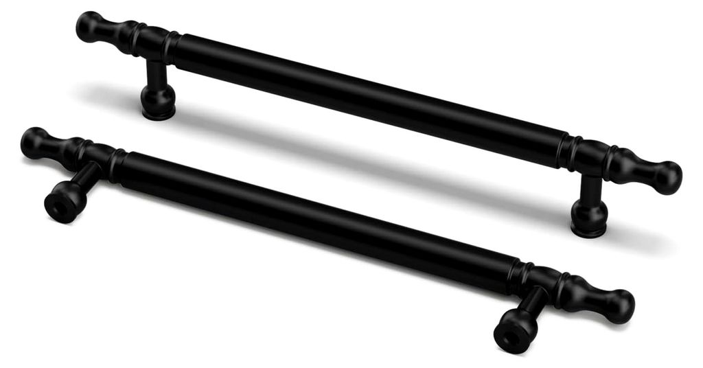 5 Stück Schrankgriffe Schwarz 160mm Abstand zwischen den Produktbild 