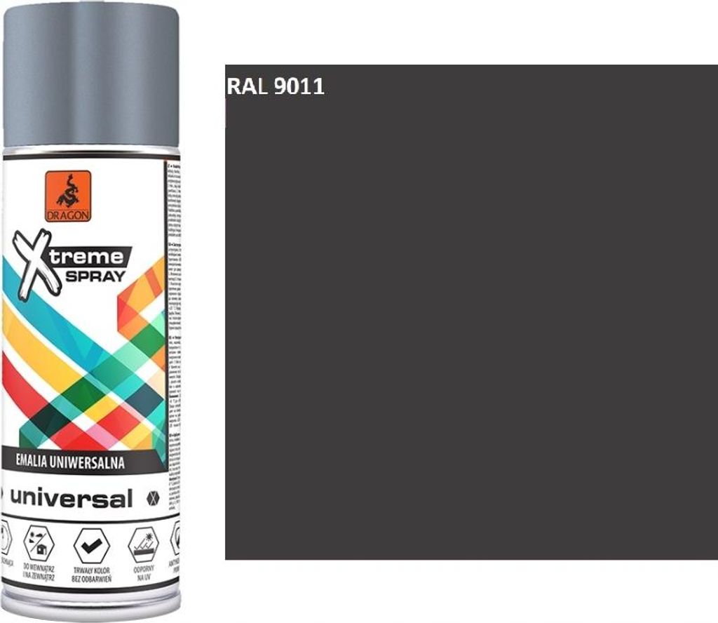 Acryllack-Spray, schwarz matt, 400 ml Produktbild 