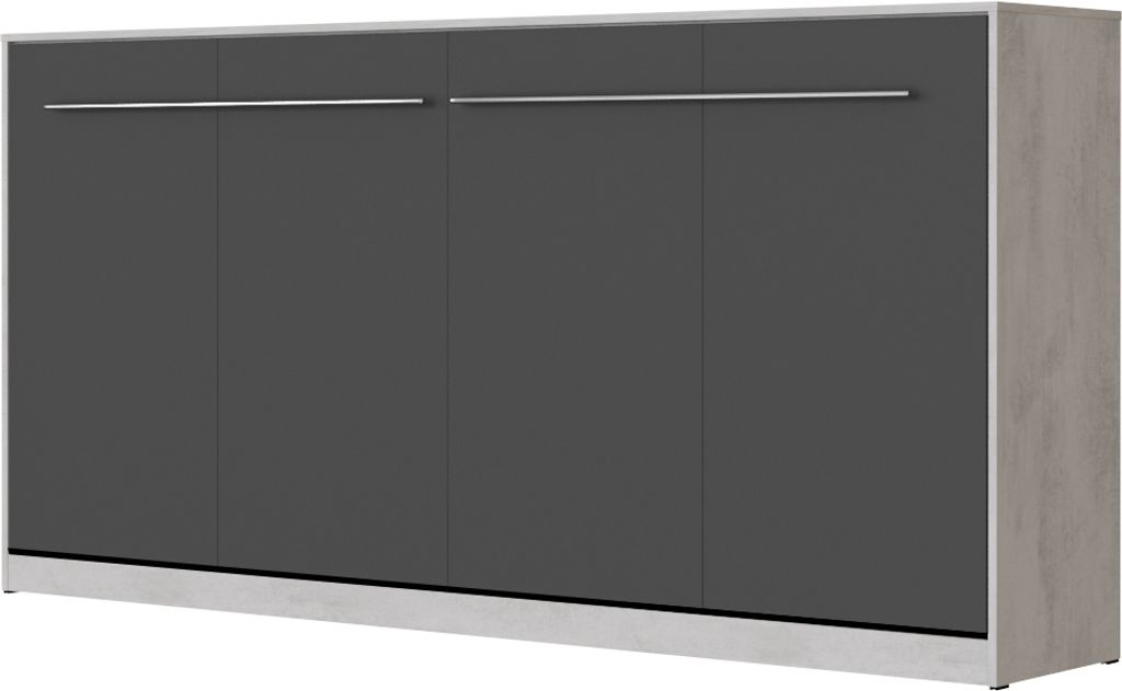 SMARTBett Schrankbett Standard Beton/Anthrazit 90 Horizontal
