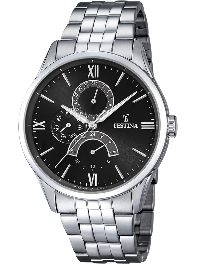 Festina Orologio Uomo Retrograde F16822/4 - Design Vintage e Acciaio