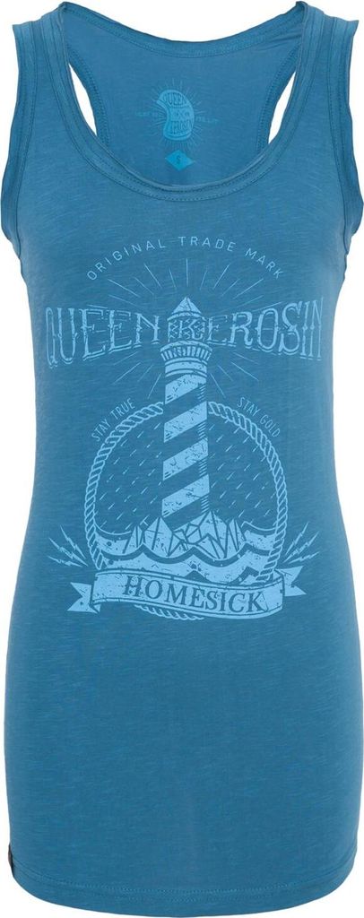 King Kerosin Female Shirt Homesick Longtop Blue-L