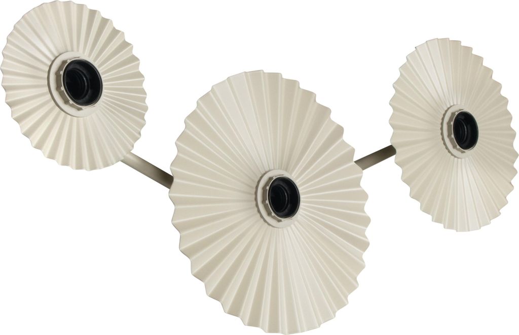 OSRAM 4058075852013 DECOR Plisse Wandleuchte 3 Fassungen E27 beige