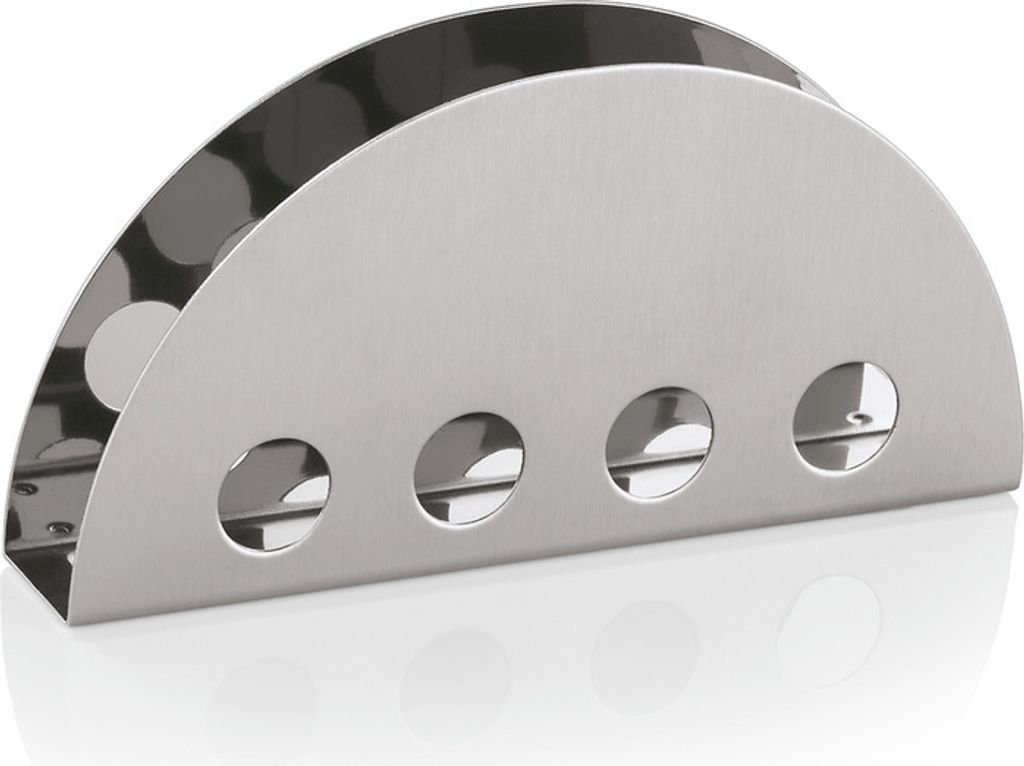 18x Serviettenhalter Edelstahl 14 x 2,5 x 7 cm