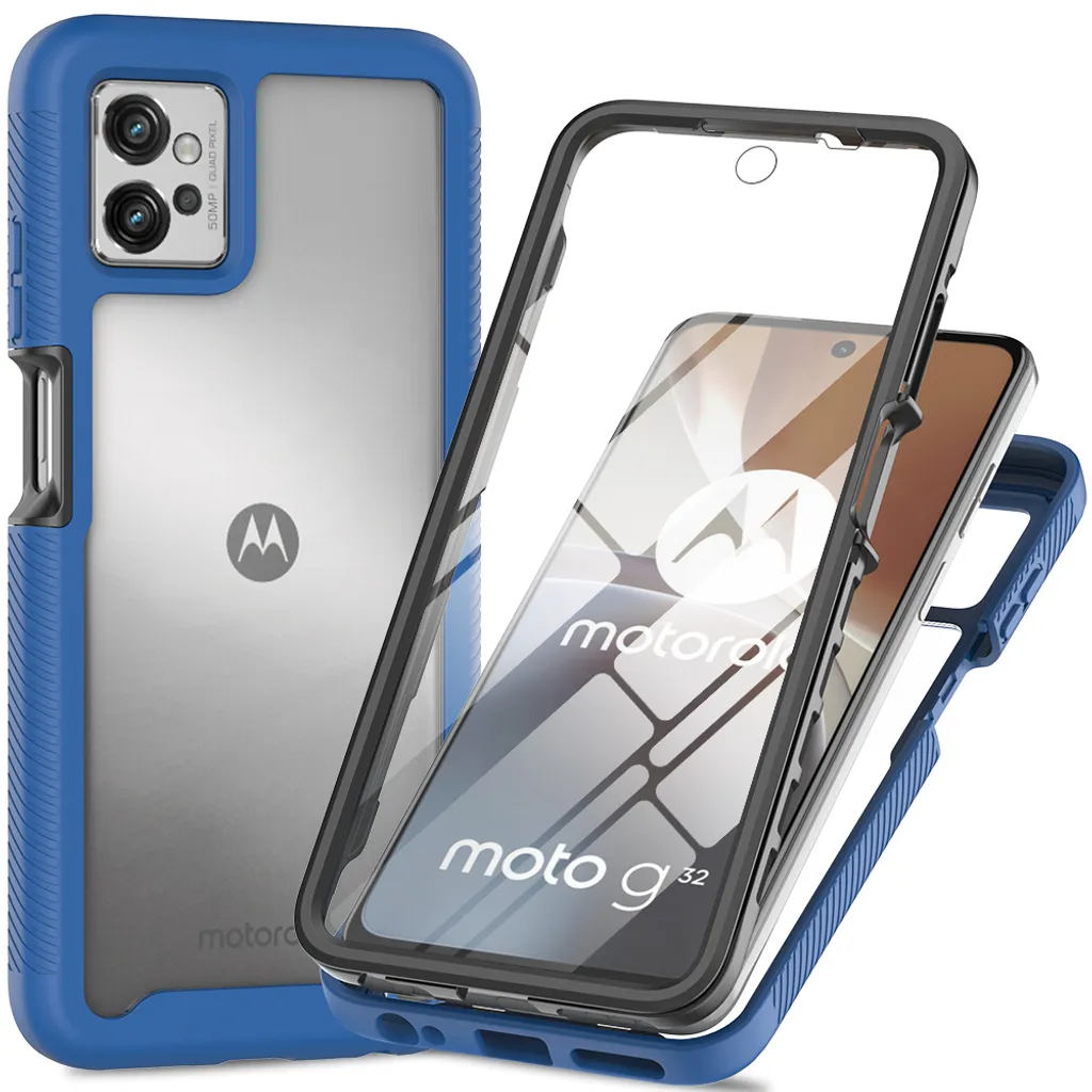 Protezione 360 Motorola G32 Custodia Blu Navy con Screen Protector